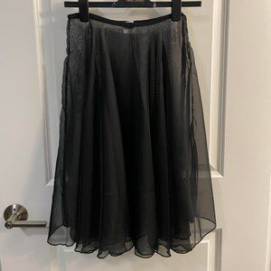 Freed of London black circular chiffon skirt NWOT